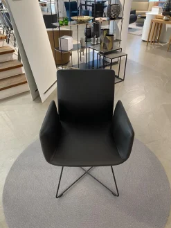 COR Stuhlsets|2er Set Stuhl Jalis Leder 179 Mocca Schwarz Gestell M20 Lack Schwarz