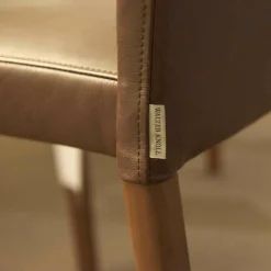 Walter Knoll Stuhlsets|3er Set Stuhl Jason Lite Leder Elen Kokosnuss Fuß Nussbaum