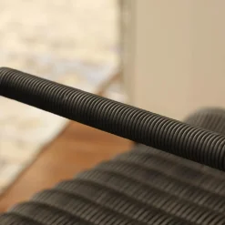 Bacher Stuhlsets|2er Set Stuhl Jimmy 0081 Geflecht Grau Gestell Metall Hochglanz Verchromt