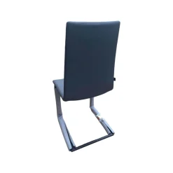 Bacher Stuhlsets|3er Set Stuhl Karma Leder Toledo Anthrazit Gestell Flachstahl Schwarz Mit Und Ohne Armlehnen