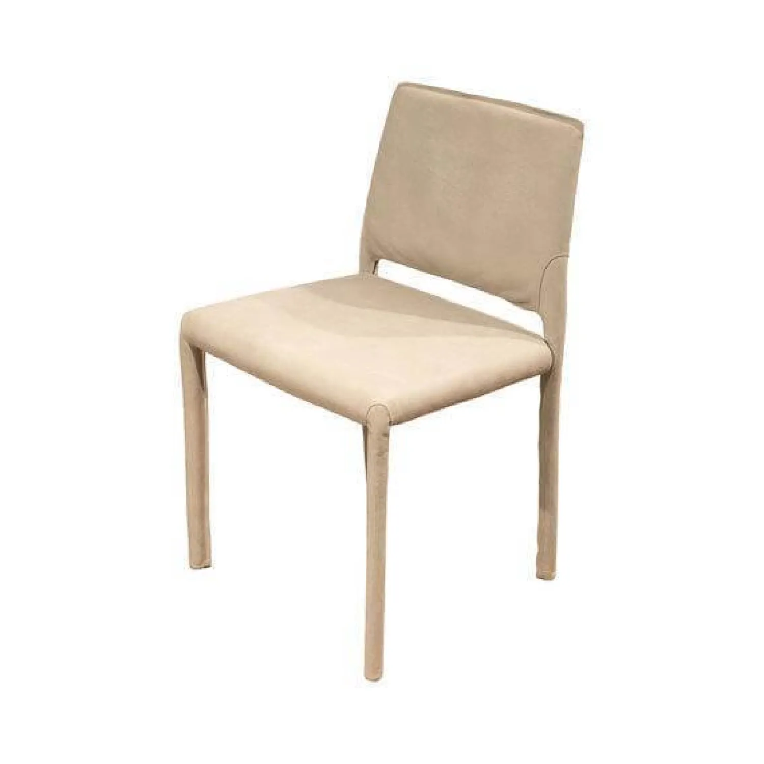 Riva1920 Stuhlsets|4er Set Stuhl Kau Soft Leder Camoscio Beige Gestell Metallrahmen Mit Leder Bezogen Beige