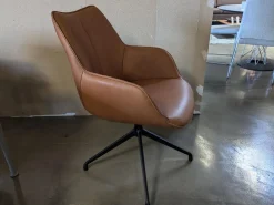 Bree's New World Stuhlsets|4er Set Stuhl Kiq Leder Gogain Cognac Braun