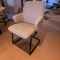 Stressless Stuhlsets|4er Set Stuhl Laurel L Bezug Stoff 500 Daisy 80 Beige Gestell D400 Matt Schwarz