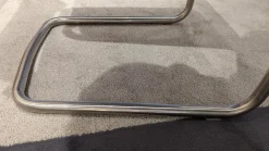 Venjakob Stuhlsets|6er Set Stuhl Lilli Stoff Tritex Titan Blau Kopfstück Nussbaum Gölt Gestell Edelstahloptik Poliert