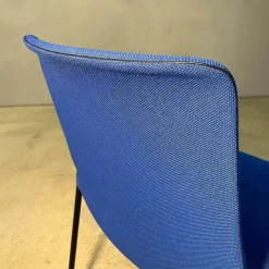 Walter Knoll Stuhlsets|4er Set Stuhl Liz 1300 Stoff Steelcut Trio Blau Gestell Stahl Schwarz Matt Pulverbeschichtet Mit Kunststoffgleitern