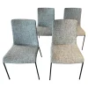 Walter Knoll Stuhlsets|4er Set Stuhl Liz 1302 Stoff Tao 7730 Moonlight 26 Grau Gestell Schwarz Matt Pulverbeschichtet