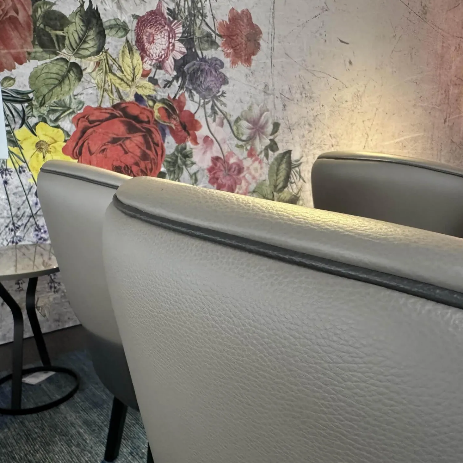 Wittmann Stuhlsets|4er Set Stuhl Morton 22194 Leder Toro Taube Braun Grau Füße Esche Schwarz Lackiert