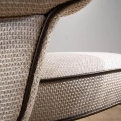 Wittmann Stuhlsets|4er Set Stuhl Morton Stoff Majestic River Beige Keder Mocca Braun Fuß Nussbaum