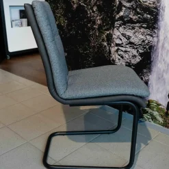 Mayer Stuhlsets|4-er Set Stuhl My Derby Stuhl Freischwinger Schwarz 224 Stoff Celina