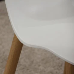 B&B Italia Stuhlsets|2-er Set Stuhl Papilio Shell SH2 Schale Kunststoff Weiß Gestell Eiche Hell Gebürstet