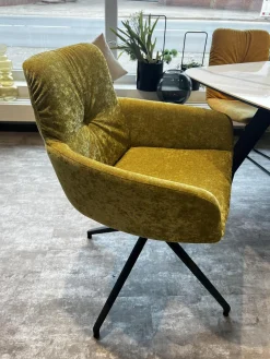 Raum.Freunde Stuhlsets|6er Set Stuhl Pelle Stoff Oxford 503 Senf Gelb Und 400 Gelb Untergestell Anthrazit Inklusive Gleiter