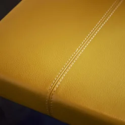 Bree's New World Stuhlsets|4er Set Stuhl Penthouse Leder Gelb Gestell Silber