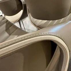 Dauphin Home Stuhlsets|4-er Set Stuhl Perillo Leder Royal Reed Vierfußgestell Aluminium