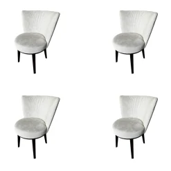 Jab Anstoetz Stuhlsets|4er Set Stuhl Polo Dining Chair Swivel Bezug Stoff Toyo 1 1381 072 Beige Gestell Walnuss Natur Wenge