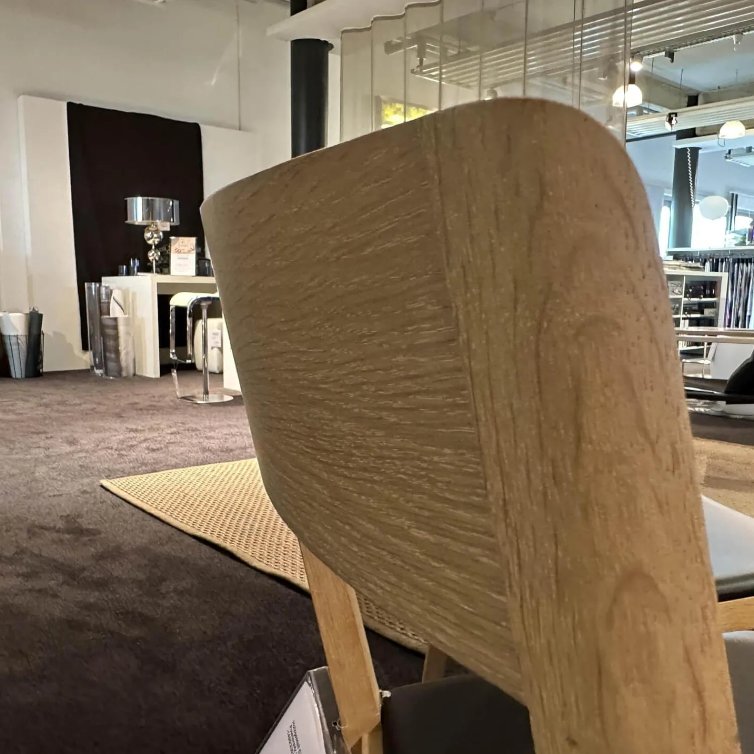 Rodam Stuhlsets|3-er Set Stuhl RO Plot Polstersitz Leder Schwarz Holzgestell Eiche