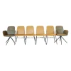 Hülsta Stuhlsets|6er Set Stuhl S1000 Leder Senf Gelb Und Leder Grün Gestell Pulverbeschichtet Anthrazit