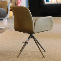 Hülsta Stuhlsets|6er Set Stuhl S1000 Leder Senf Gelb Und Leder Grün Gestell Pulverbeschichtet Anthrazit