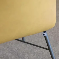 Hülsta Stuhlsets|6er Set Stuhl S1000 Leder Senf Gelb Und Leder Grün Gestell Pulverbeschichtet Anthrazit