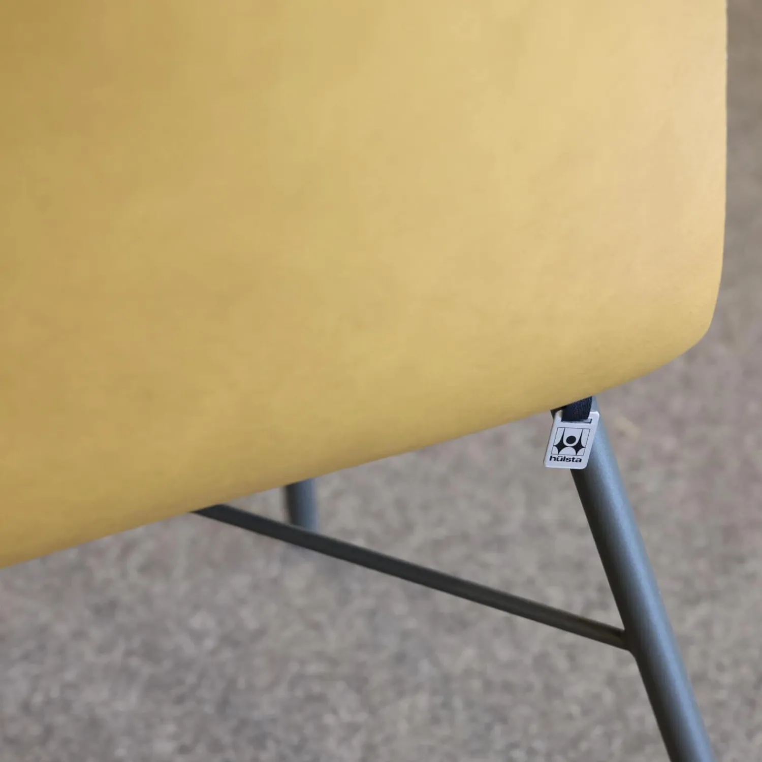 Hülsta Stuhlsets|6er Set Stuhl S1000 Leder Senf Gelb Und Leder Grün Gestell Pulverbeschichtet Anthrazit