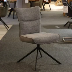 MCA Furniture Stuhlsets|6er Set Stuhl Setubal Vintagelook Dunkelgrau Und Olive Grün Gestell Oval Schwarz Matt Lackiert