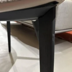 Walter Knoll Stuhlsets|2er Set Stuhl Sheru 1430 C Stoff Talent 10787896 Grau Rücken Leder Rodeo Soft 1417 Pebble Grau Braun Füße Eiche Alurahmen Schwarz