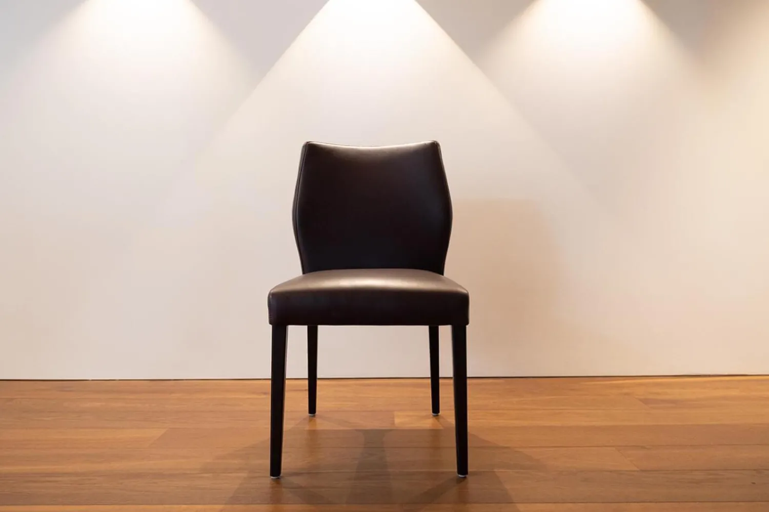 Wittmann Stuhlsets|2er Set Stuhl Toga Leder Genuin Mokka Braun Füße Buche Wenge Gebeizt