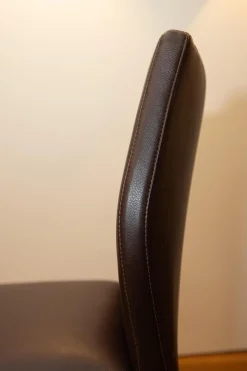 Wittmann Stuhlsets|2er Set Stuhl Toga Leder Genuin Mokka Braun Füße Buche Wenge Gebeizt