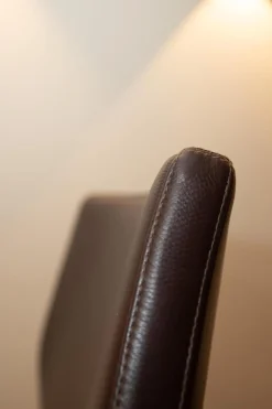 Wittmann Stuhlsets|2er Set Stuhl Toga Leder Genuin Mokka Braun Füße Buche Wenge Gebeizt