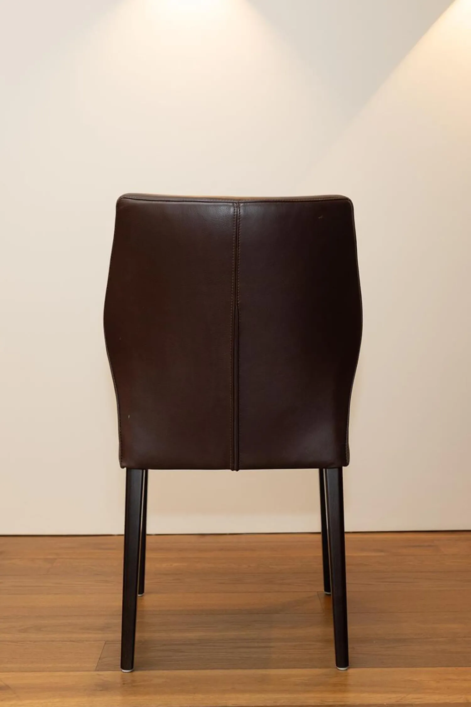 Wittmann Stuhlsets|2er Set Stuhl Toga Leder Genuin Mokka Braun Füße Buche Wenge Gebeizt