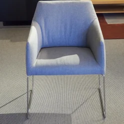 Violetta Stuhlsets|4er Set Stuhl Trient Stoff 10 113 London Dess Milchkaffe Grau Weiß Gestell Chrom Glanz