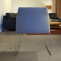 Violetta Stuhlsets|4er Set Stuhl Trient Stoff 10 113 London Dess Milchkaffe Grau Weiß Gestell Chrom Glanz