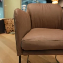 KFF Stuhlsets|4er Set Stuhl Youma Casual Leder Kenia Rock 19 Braun Drahtkufengestell M11 Schwarz