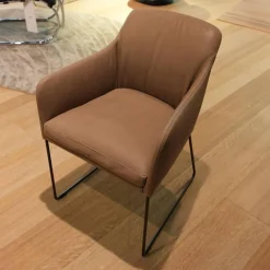 KFF Stuhlsets|4er Set Stuhl Youma Casual Leder Kenia Rock 19 Braun Drahtkufengestell M11 Schwarz