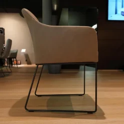 KFF Stuhlsets|4er Set Stuhl Youma Casual Leder Kenia Rock 19 Braun Drahtkufengestell M11 Schwarz