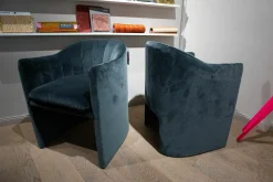 &tradition Stuhlsets|2er Set Stuhlsessel Loafer Stoff Velvet 10 Twilight Grau Gestell Schwarz