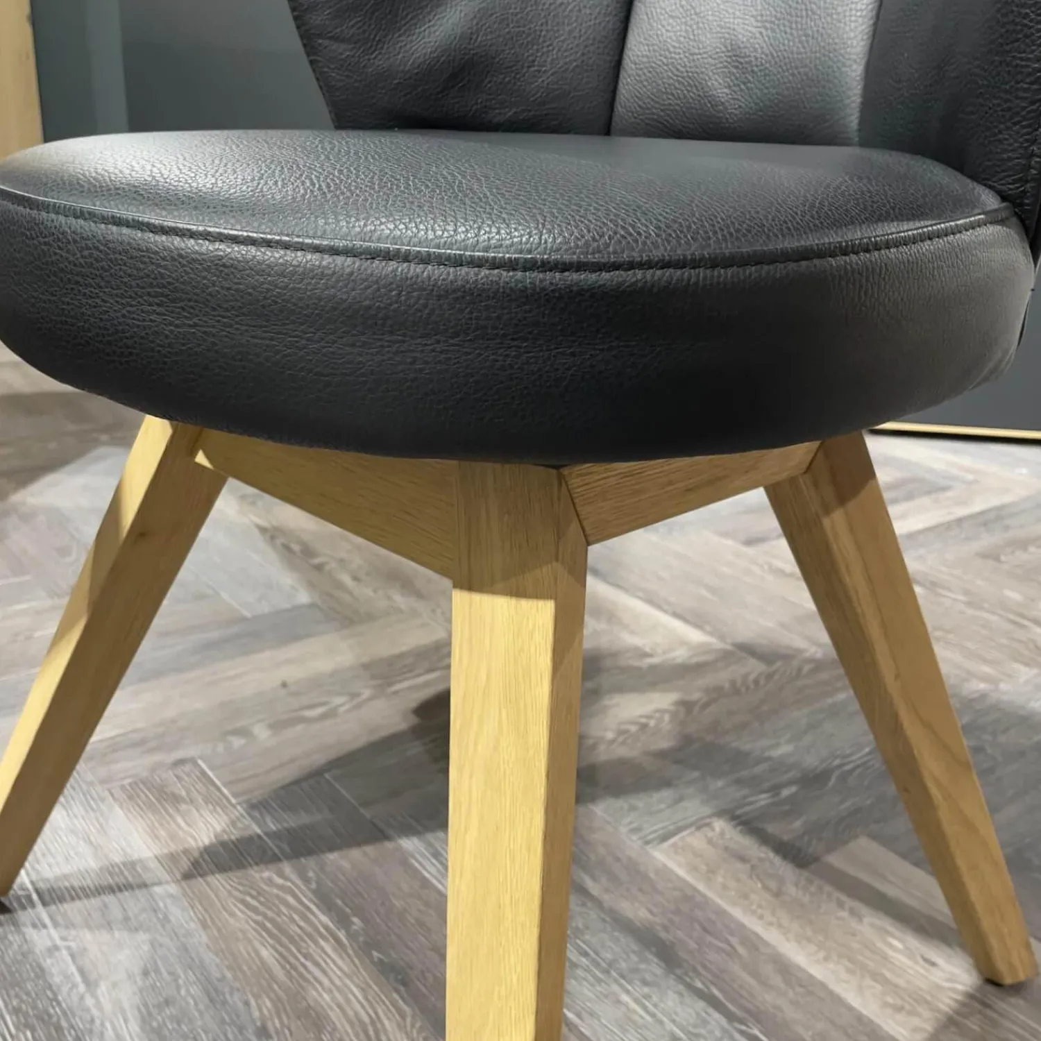 Hartmann Stuhlsets|6er Stuhlset Romy Bezug Leder 40 16 Gestell Kerneiche Natur Massiv Ohne Tisch