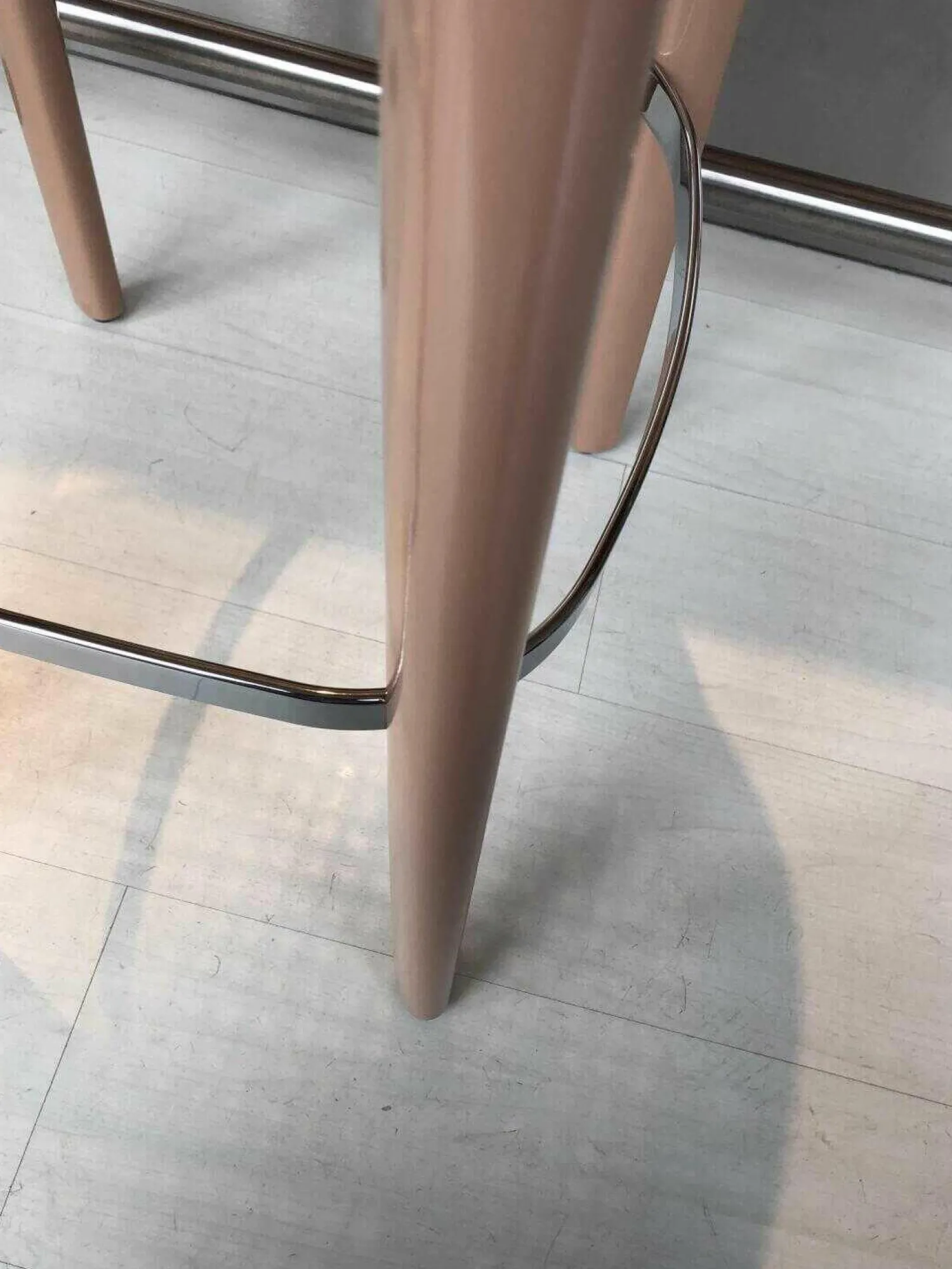 Thonet Barhocker & Barstühle|3er-Set 118 H Barstuhl Buche Hochglanz Lackiert Altrosa