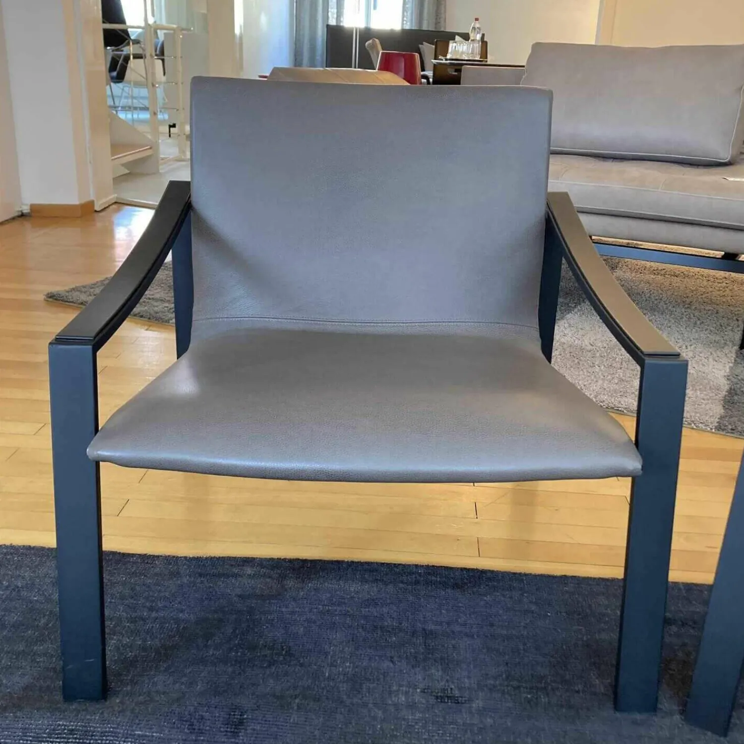 Molteni & C Stuhlsets|2er-Set Armlehnstuhl Allure APO 1 Leder Dunkelbeige