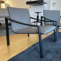 Molteni & C Stuhlsets|2er-Set Armlehnstuhl Allure APO 1 Leder Dunkelbeige