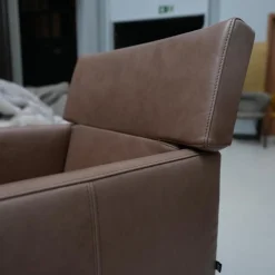 KFF Stuhlsets|5er-Set Armlehnstuhl Caal Leder Wildanilin Braun 8001 Drahtkufengestell