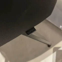 Leolux Stuhlsets|6er-Set Armlehnstuhl Mara Cruz Leder Senso 1000 Schwarz Gestell Metall Epoxy Granite Anthrazit Matt