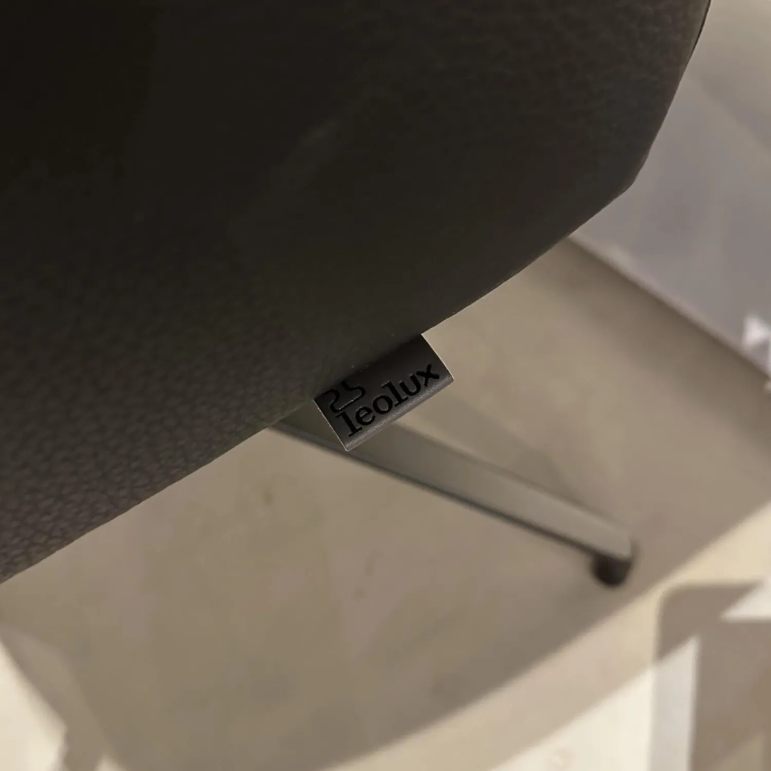 Leolux Stuhlsets|6er-Set Armlehnstuhl Mara Cruz Leder Senso 1000 Schwarz Gestell Metall Epoxy Granite Anthrazit Matt