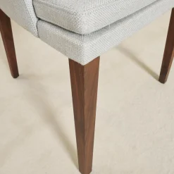 Bielefelder Werkstätten Stuhlsets|4er-Set Armlehnstuhl Saloni Bezug 1602-15 Gestell Nussbaum Geölt