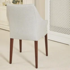 Bielefelder Werkstätten Stuhlsets|4er-Set Armlehnstuhl Saloni Bezug 1602-15 Gestell Nussbaum Geölt