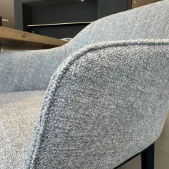 Vitra Stuhlsets|6er-Set Armlehnstuhl Softshell Stoff Savana 06 Siragrey Melange Grau Gestell Basic Dark Schwarz