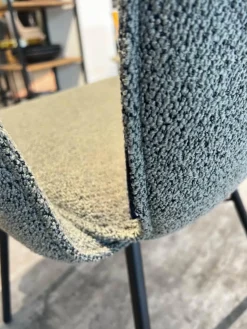 Raum.Freunde Stuhlsets|2er-Set Armlehnstuhl Yanis Stoff Alpine ALP203 Thyme Grau Gestell Anthrazit Schwarz