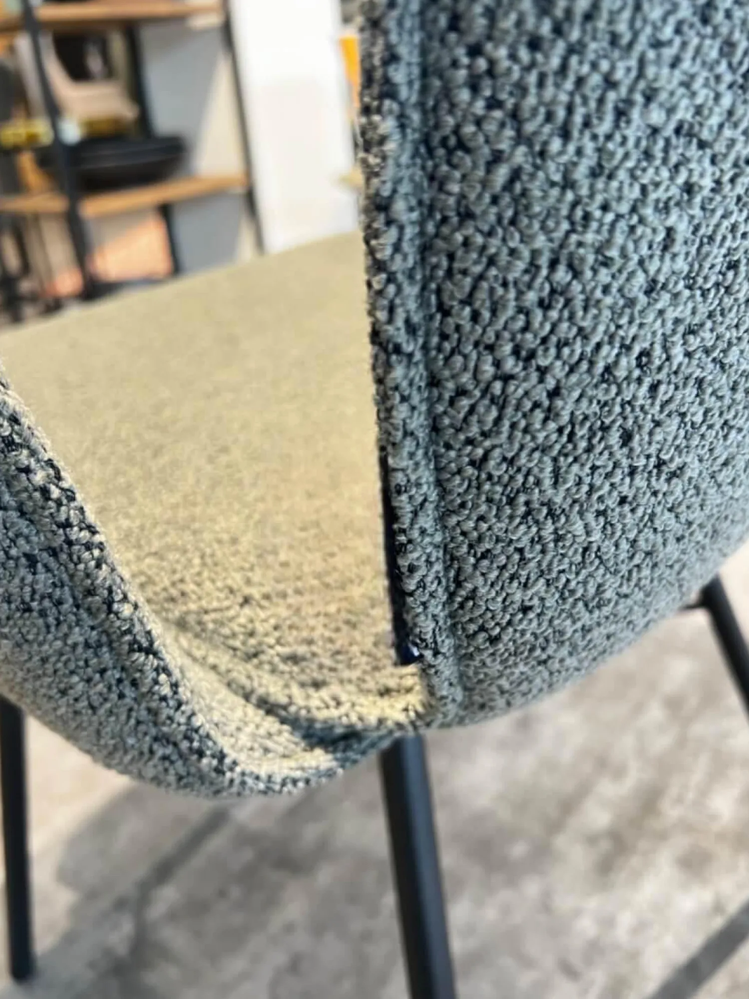 Raum.Freunde Stuhlsets|2er-Set Armlehnstuhl Yanis Stoff Alpine ALP203 Thyme Grau Gestell Anthrazit Schwarz