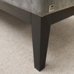 Bielefelder Werkstätten Bänke|2er-Set Bank Polo Dining Stoff City Velvet Reloaded Grau Gestell Esche Schwarz Gebeizt Mit Vorstellkissen