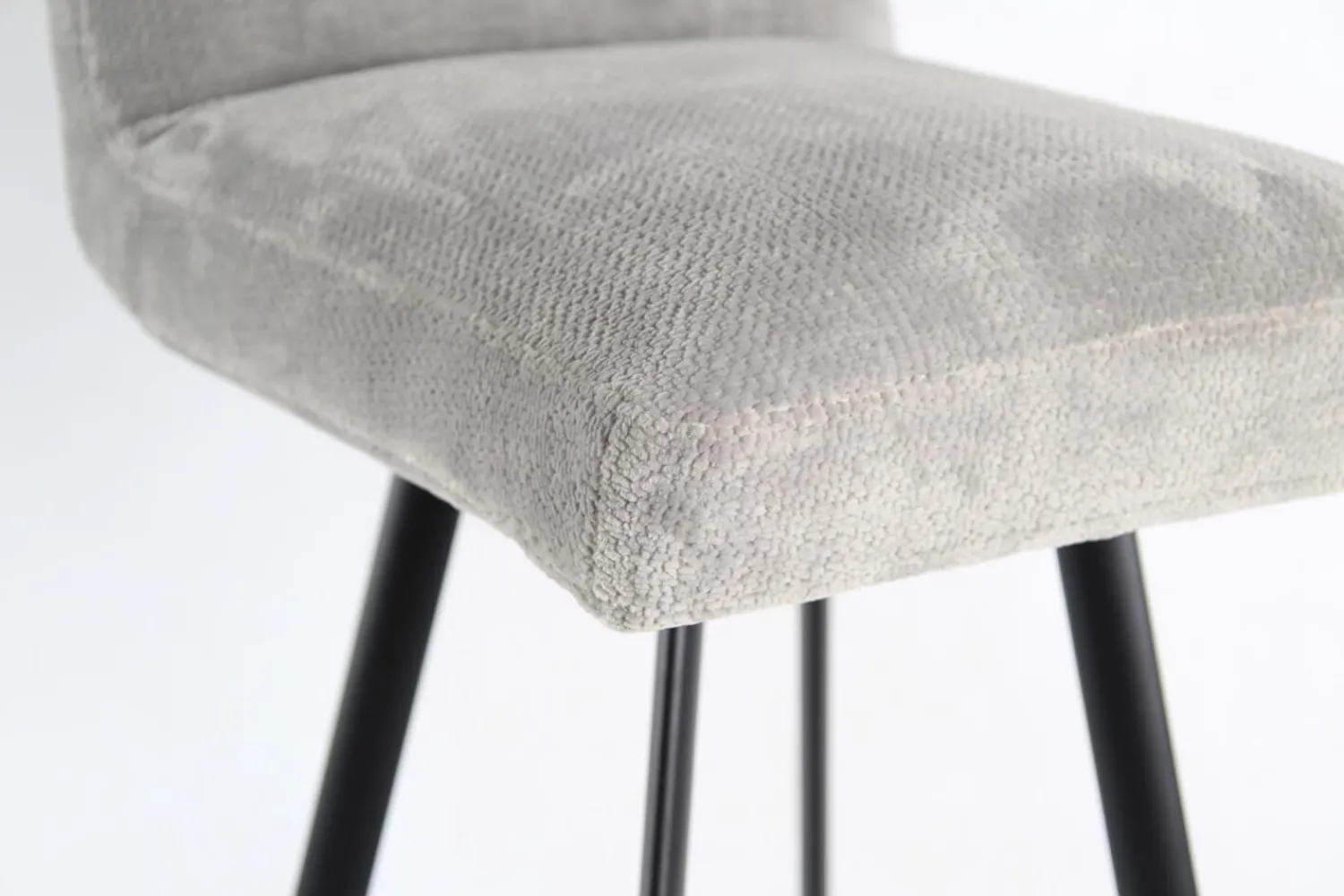 Christine Kröncke Barhocker & Barstühle|3er-Set Barhocker Greg Sitzhöhe 80cm Stoff Beloved Grau