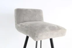 Christine Kröncke Barhocker & Barstühle|3er-Set Barhocker Greg Sitzhöhe 80cm Stoff Beloved Grau